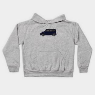 Vectored Boxcar Dark Blue Kids Hoodie